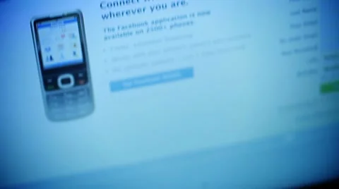 Facebook page Stock Footage 10735348