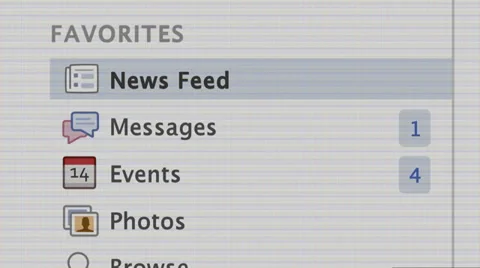 Facebook Pan Down Links Stock Footage 35104309