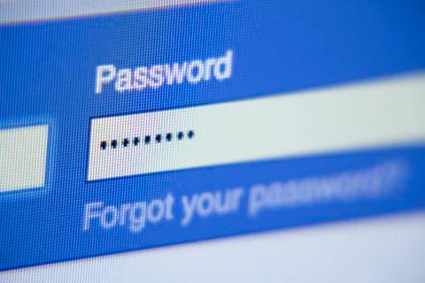Facebook Password Foto stock