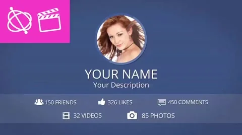 Facebook Profil Intro - Apple Motion 5 and Final Cut Pro X Template Modèle After Effects