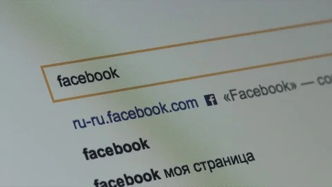 FACEBOOK search query in browser - Macro Stock Footage 75148394