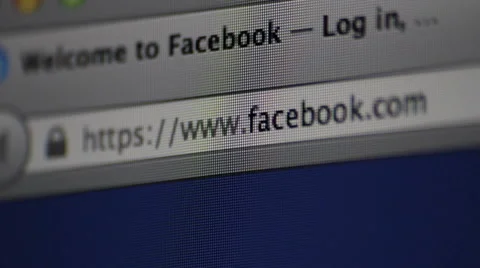 Facebook sequence on computer screen Stock Footage 42466174