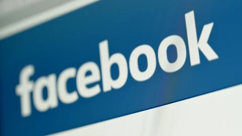 Facebook site name bouncing loop Stock Footage 126585870