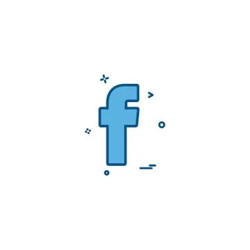 Facebook social icon vector design Stock Illustration