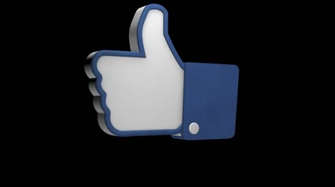 Facebook Social Network -  "Thumbs Up" Thumb Icon (Loop) Stock Footage 40411236