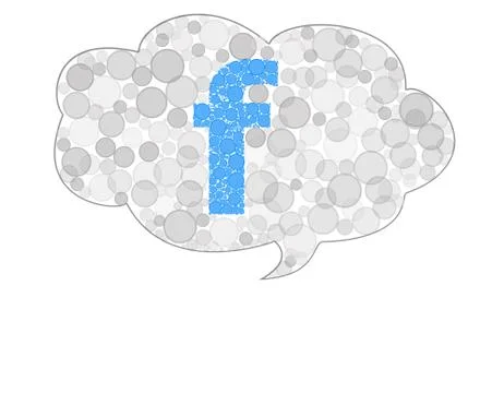 Facebook speech Illustrazione stock