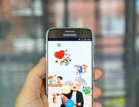 Facebook Stickered app Fotos de archivo