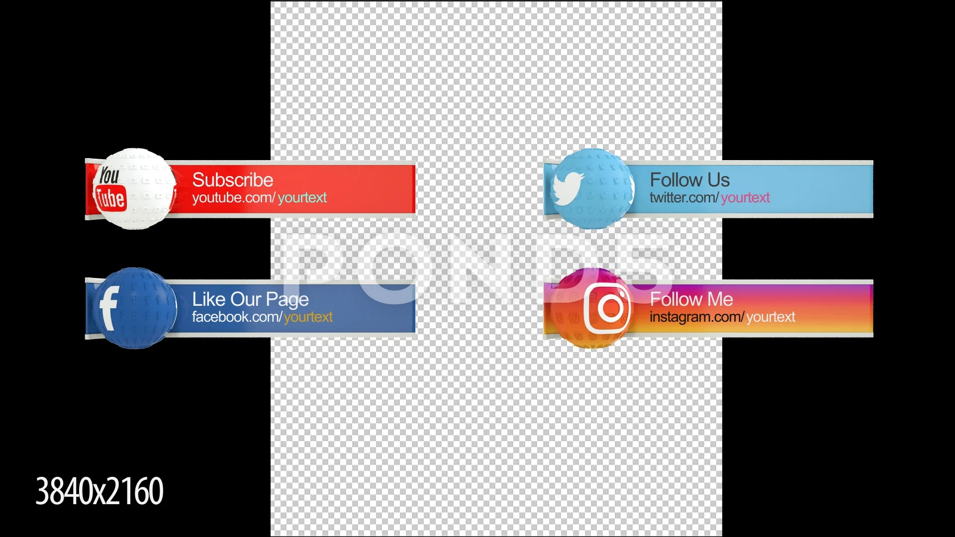 facebook twitter youtube instagram lower thirds after effects 97930418 - instagram facebook follow all