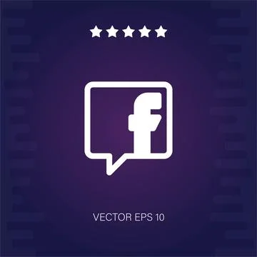 Facebook vector icon Stock Illustration