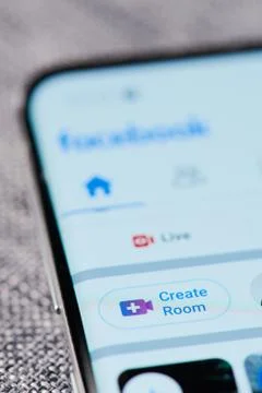 Facebook virtual room Stock Photos