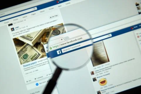 Facebook web page Stock Photos