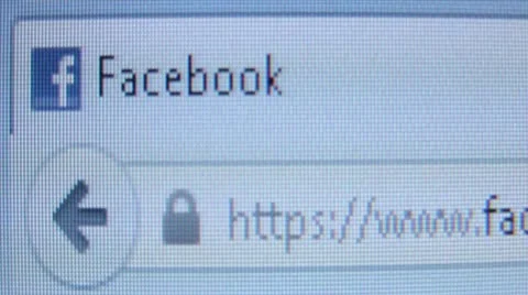 Facebook webpage on the browser Stock Footage 22261449