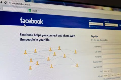 Facebook website Stock Photos