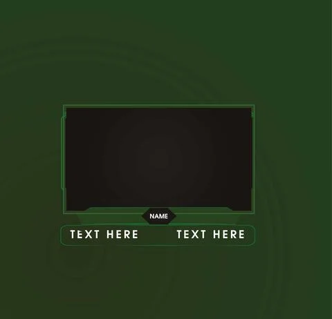 Facecam and twitch overlay Stock Illustration