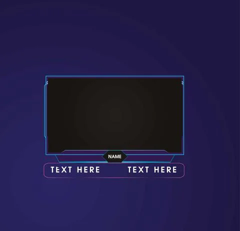 Facecam and twitch overlay Stock Illustration