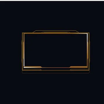 Facecam and twitch overlay Stock Illustration