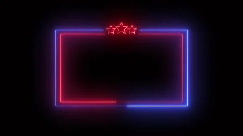 Facecam Neon overlay loop. Animated facecam or webcam neon sign Stock Footage 310949023