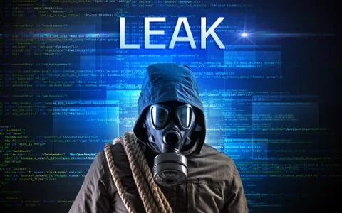 Faceless hacker on code background Stock Photos