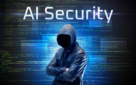 Faceless hacker on code background Stock Photos