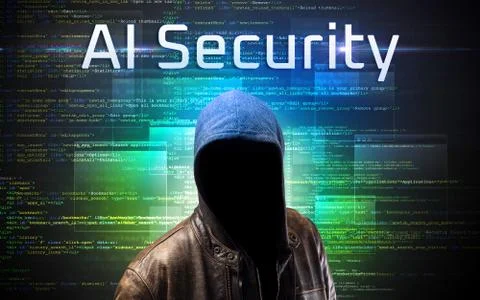 Faceless hacker on code background Stock Photos