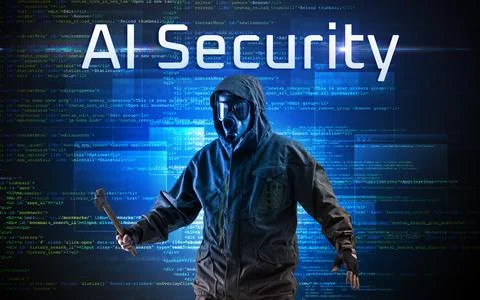 Faceless hacker on code background Stock Photos