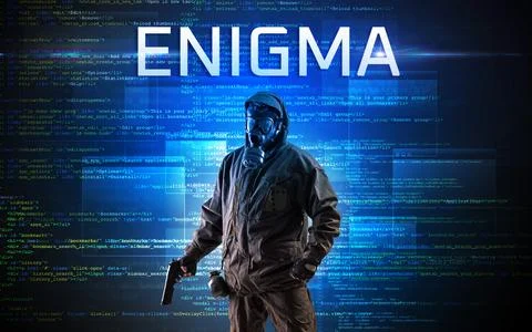 Faceless hacker on code background Stock Photos