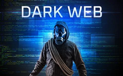 Faceless hacker on code background Stock Photos