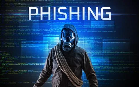 Faceless hacker on code background Stock Photos