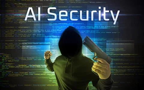 Faceless hacker on code background Stock Photos