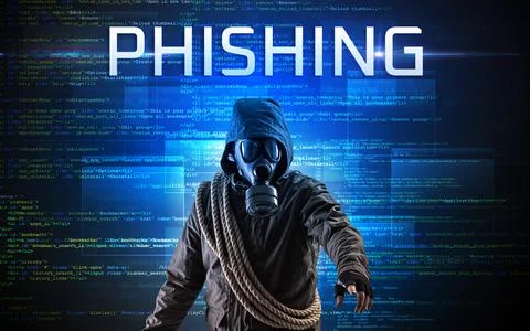 Faceless hacker on code background 스톡 사진