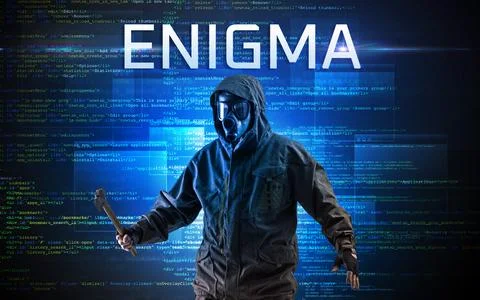 Faceless hacker on code background Stock Photos