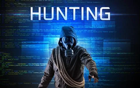 Faceless hacker on code background Stock Photos