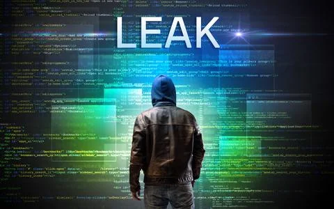 Faceless hacker on code background 스톡 사진
