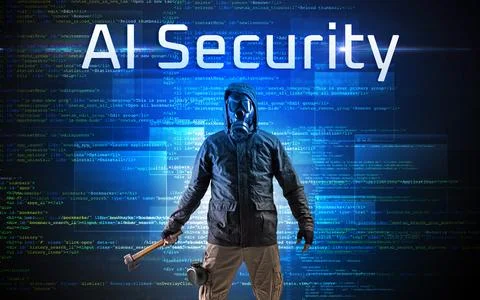 Faceless hacker on code background Stock Photos