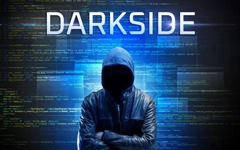 Faceless hacker on code background Stock Photos