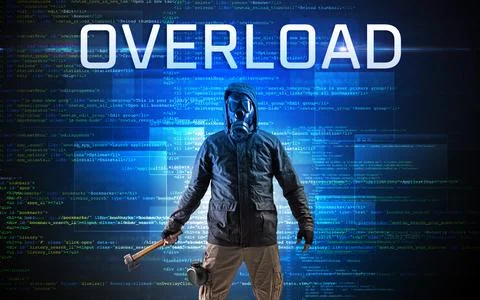 Faceless hacker on code background 스톡 사진