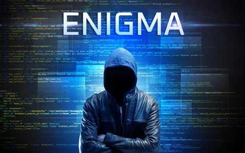 Faceless hacker on code background 스톡 사진