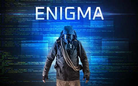 Faceless hacker on code background Stock Photos