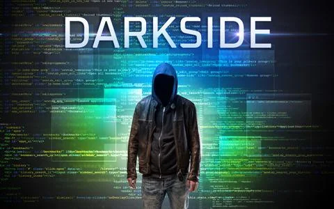Faceless hacker on code background Stock Photos
