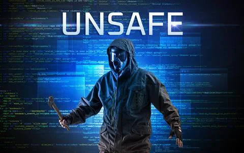 Faceless hacker on code background Stock Photos