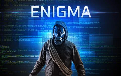 Faceless hacker on code background 스톡 사진