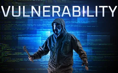 Faceless hacker on code background 写真素材