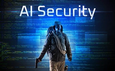 Faceless hacker on code background Stock Photos