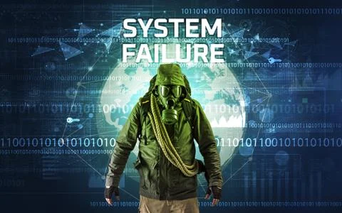 Faceless hacker at work, security concept Foto stock