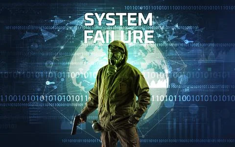 Faceless hacker at work, security concept Foto stock