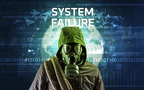 Faceless hacker at work, security concept Foto stock