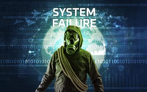 Faceless hacker at work, security concept 库存照片