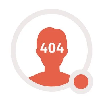 Faceless male silhouette vector empty state avatar icon Stock Illustration