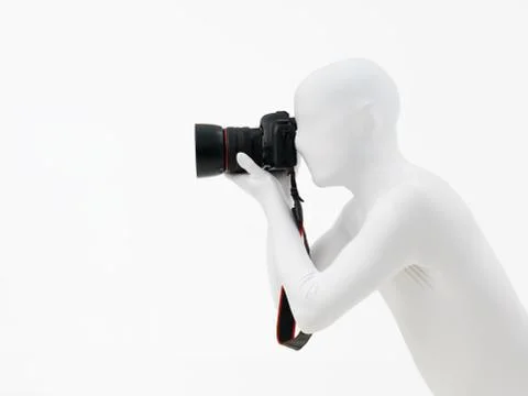 Faceless man with camera Illustrazione stock
