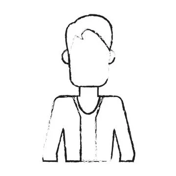 Faceless man icon image Illustrazione stock
